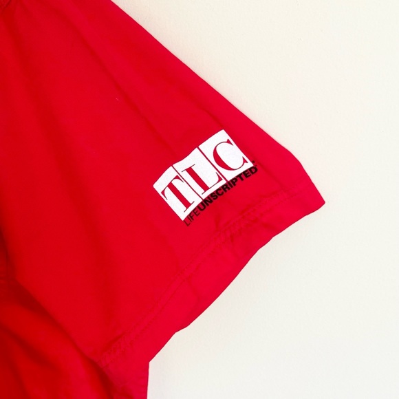 NEW Vintage TLC Trading Spaces TV Show Graphic Red Button Down Shirt Men’s XL - Picture 6 of 7